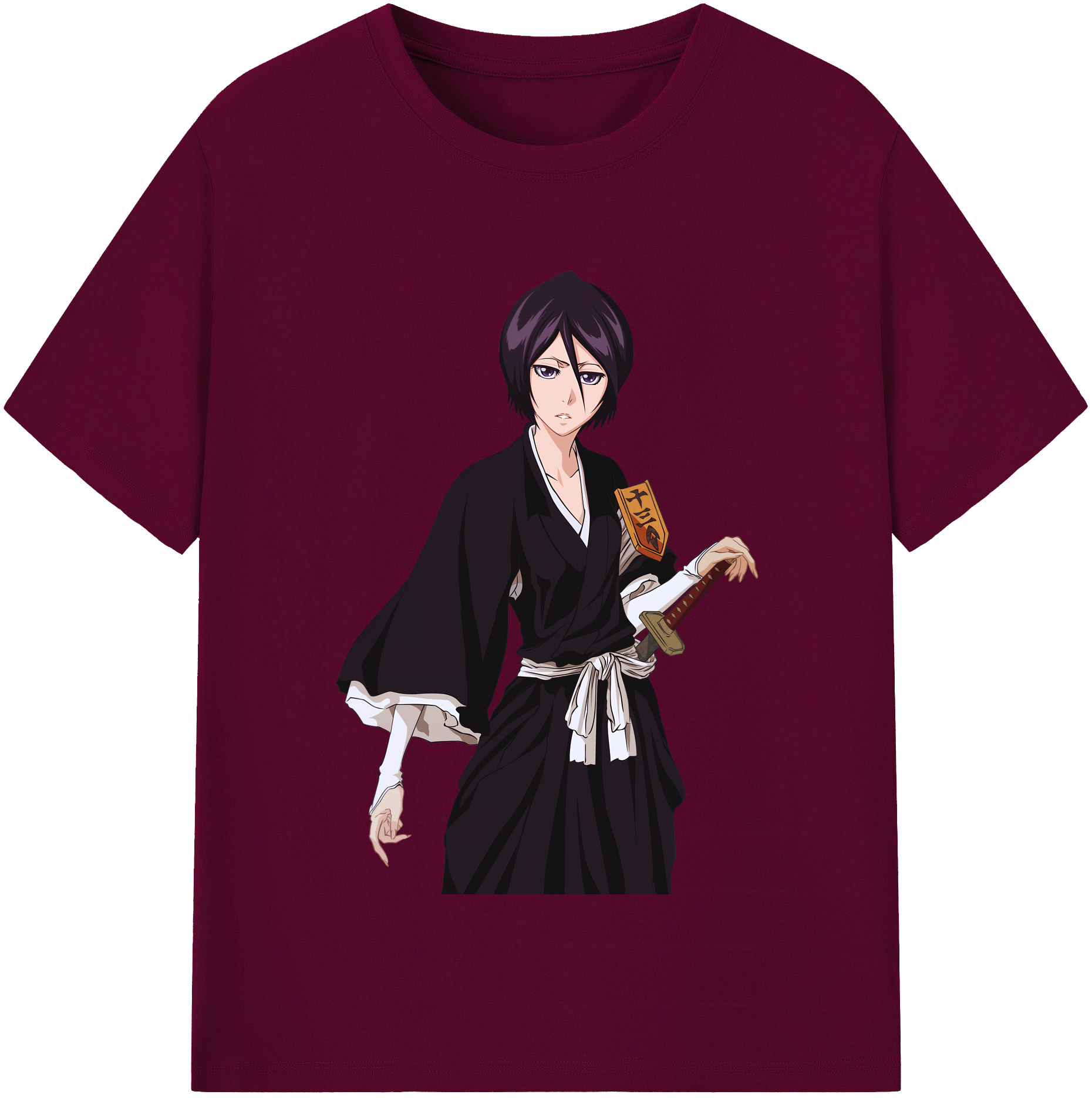 （画像用） ブリーチ 朽木ルキア BLEACH Kuchiki Rukia レディースカジュアルプリントTシャツ（綿100％）
